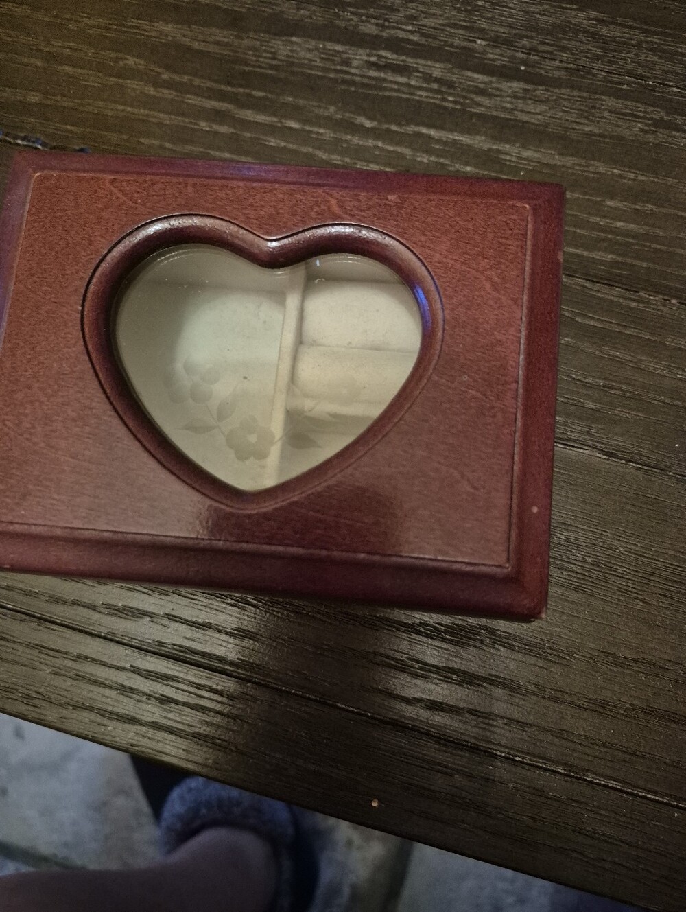 Heart Window Wooden Keepsake Box